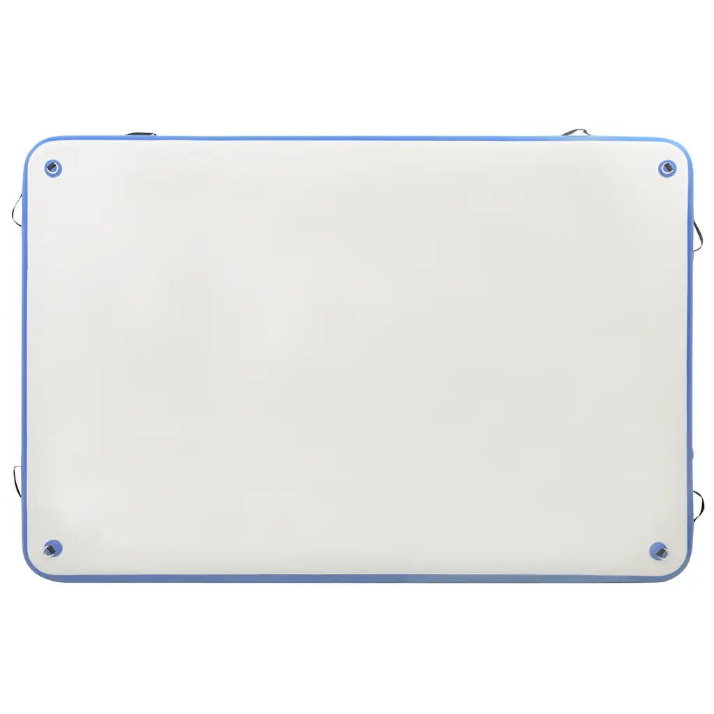 Tappeto Galleggiante Gonfiabile Blu e Bianco 300x150x15 cm 92722