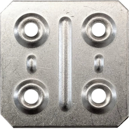 PIASTRINA QUADRA 4 FORI 40X40 MM ZINCATA**- 200,0 pz