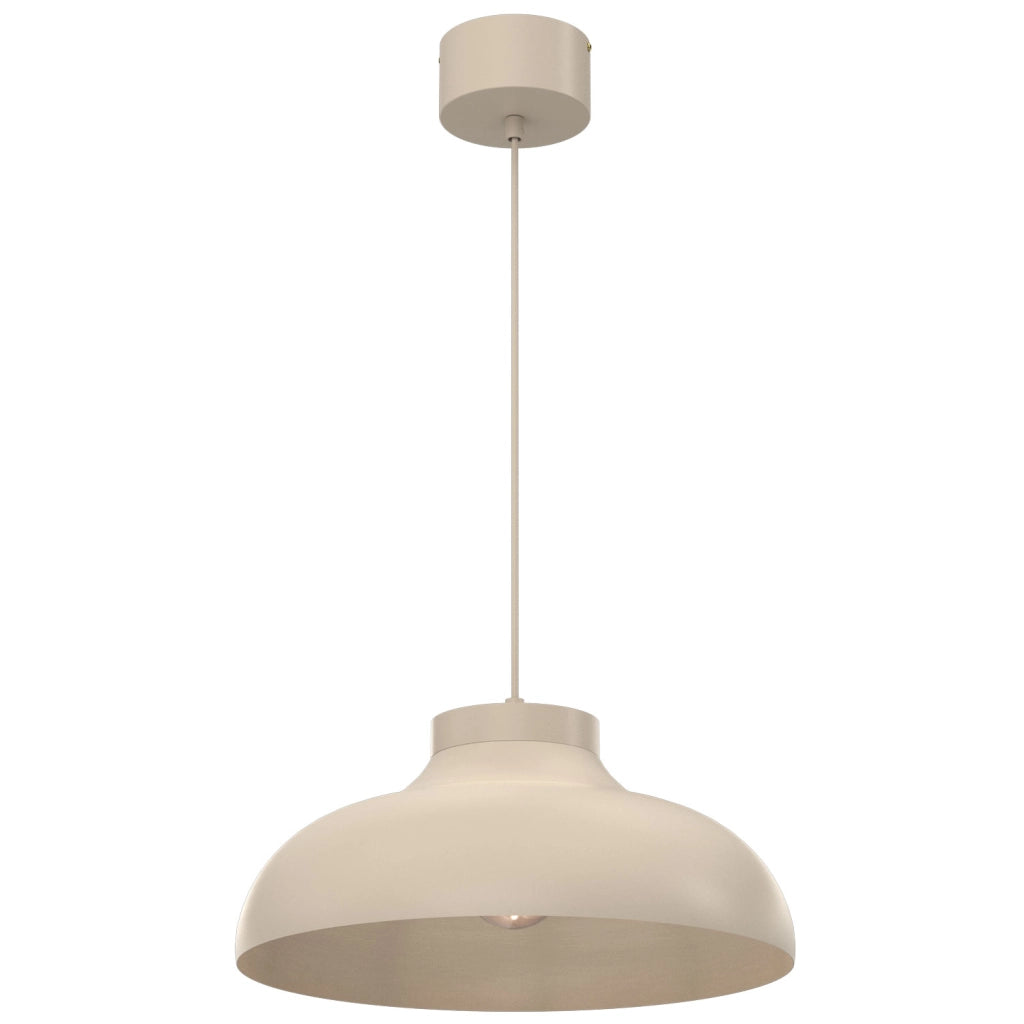 Lampada a sospensione Basca beige metallo 1xE27 Luminex