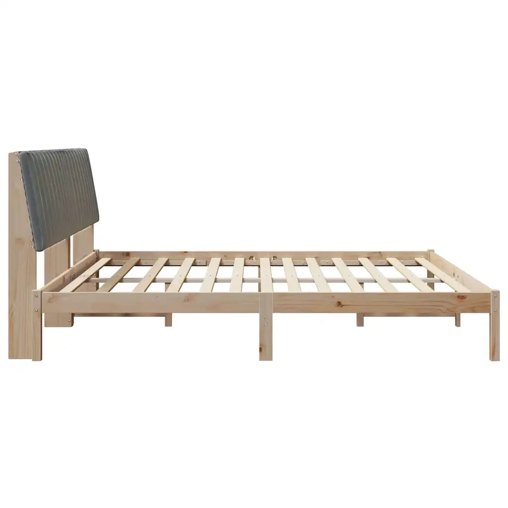 Struttura del letto-Giroletto Marrone 200 x 200 cm Pino massello 658056