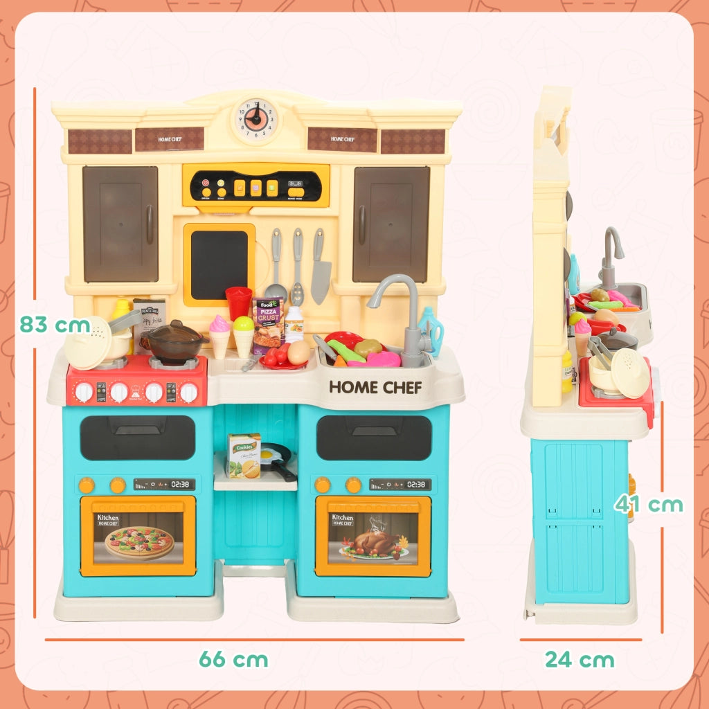 Cucina Giocattolo per Bambini ¨C Minimal ¨C Verde, Plastica, 85 Pezzi