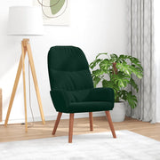 Sedia Relax Verde Scuro in Velluto 4102612