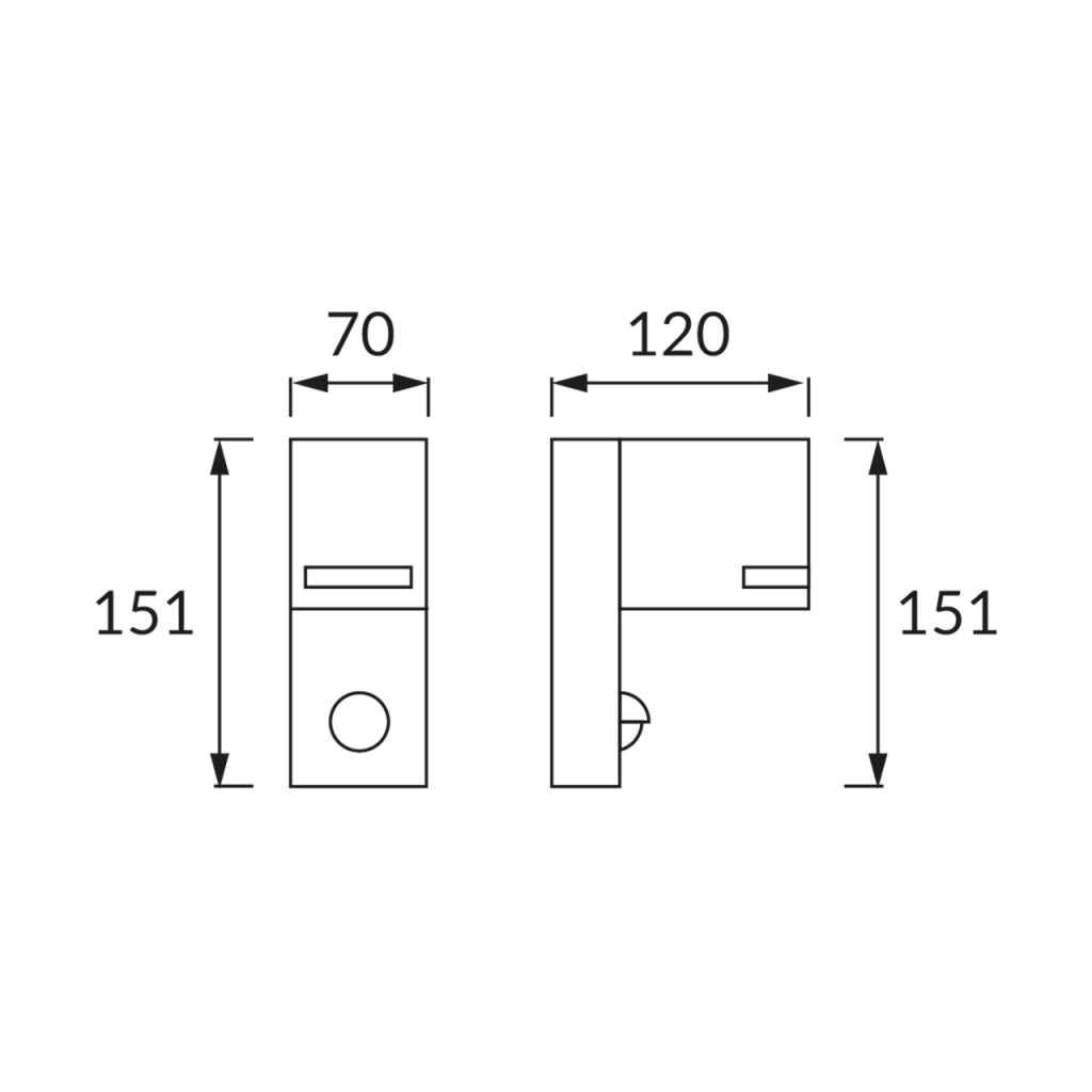Applique esterna nera con sensore GU10 35W IP44 FOREST