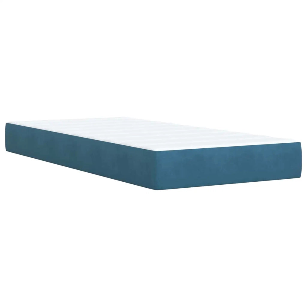 Letto box spring con materasso Blu Scuro 80 x 200 cm Velluto 3451575