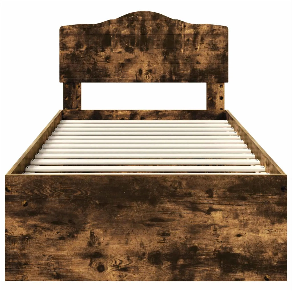 Struttura del letto-Giroletto Rovere fum¨¦ 90 x 190 cm Pino massello 735098