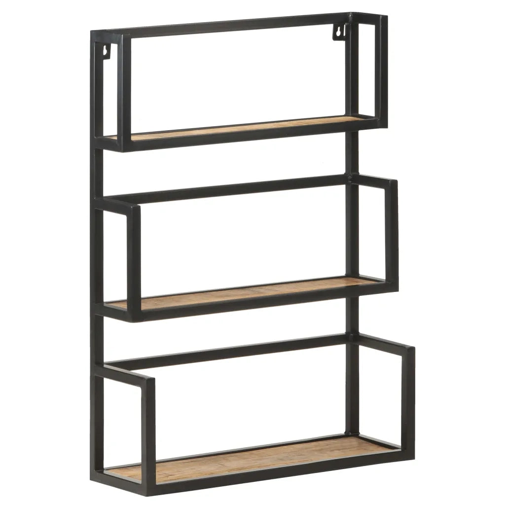 Scaffale a Muro 60x20x85 cm in Legno di Mango Grezzo 321074