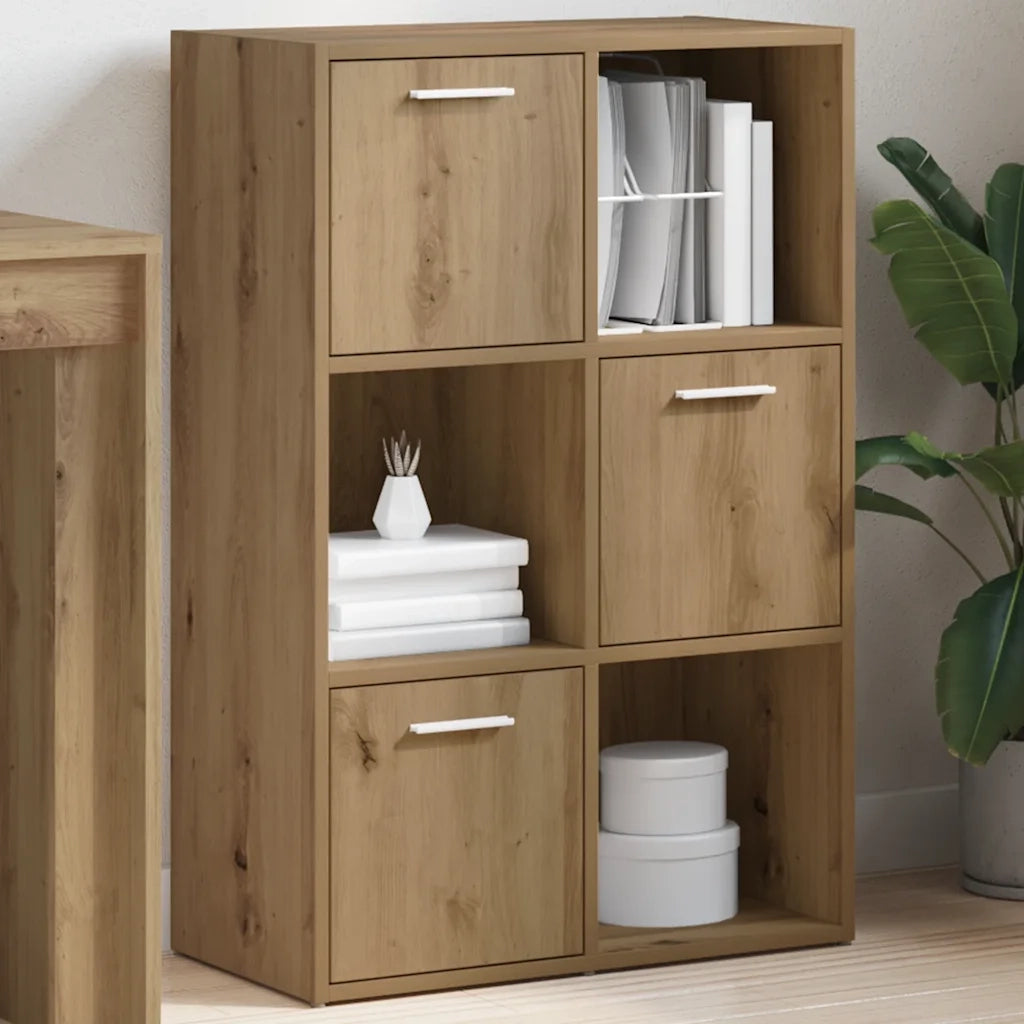 Libreria-Scaffale per Libri-Mobile di Stoccaggio Rovere Artigianale 60,5x30x90 cm in Legno Multistrato