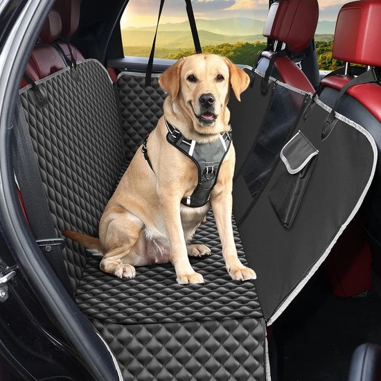 Tappetino per cani per sedile posteriore dell'auto, copertura per sedile posteriore per cani con protezione laterale e finestrino posteriore impermeabile, copertura per cani con superficie antiscivolo, copertura per sedile posteriore per cani 135 x 140 cm