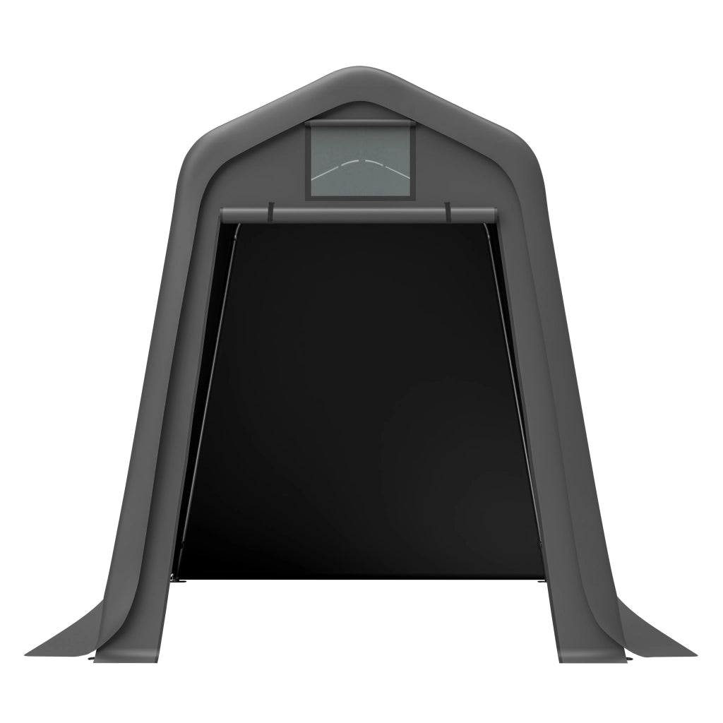 Capanno da esterno grigio 245x183x217 cm in PE, con rollo e protezione UV