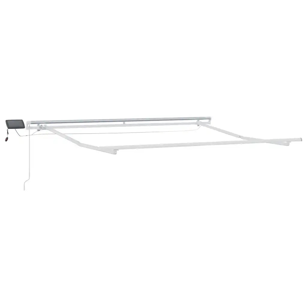 Tenda da Sole Retrattile Manuale con LED Antracite e Bianco