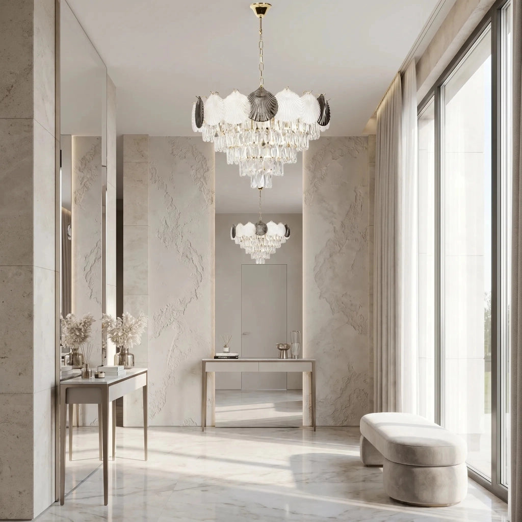 Lampada A Sospensione In Cristallo Swe084-cp 60cm Gold