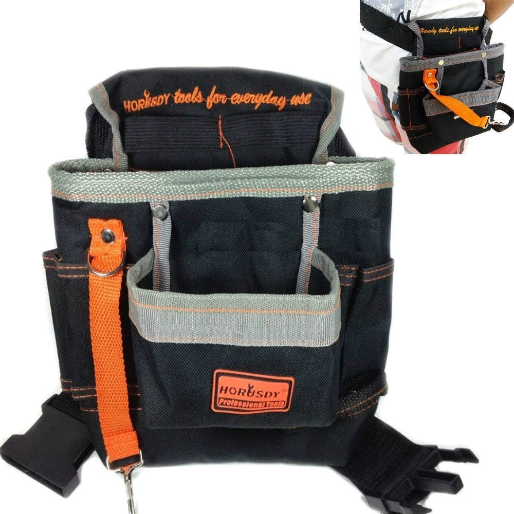 Trade Shop - Borsa Marsupio Cintura Porta Attrezzi Da Lavoro Utensili Elettricista Muratore -