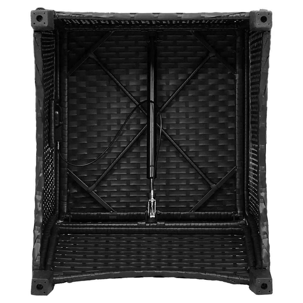 Divano Sedia-Poltrona reclinabile Nero polyrattan