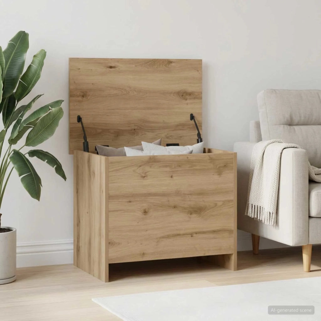 Cassa di stoccaggio Rovere Artigianale 60 x 40 x 50 cm 8011258