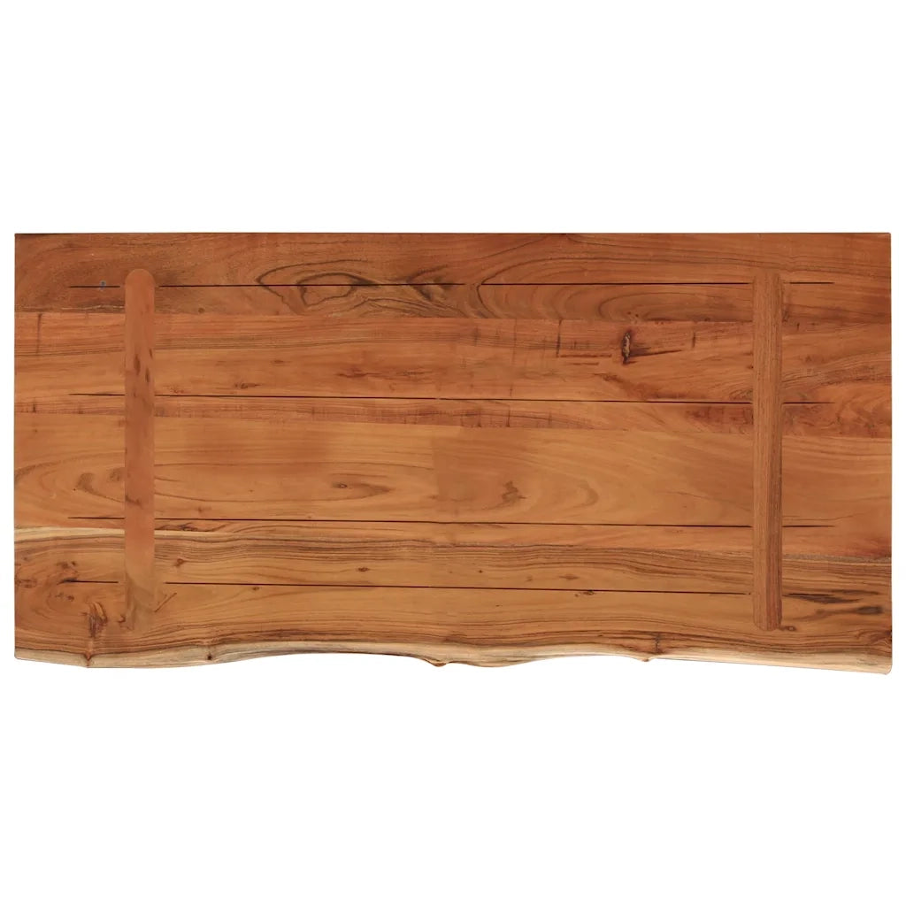 Piano Tavolo | Superficie Tavolo | Piano Scrivania 80x40x3,8 cm Rettangolare Legno Acacia Bordi Vivi