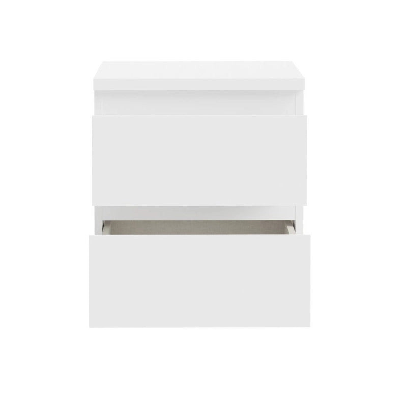 Comodino Morgan 2 cassetti 41.8 x 32.2 x H 49.3 cm. colore bianco