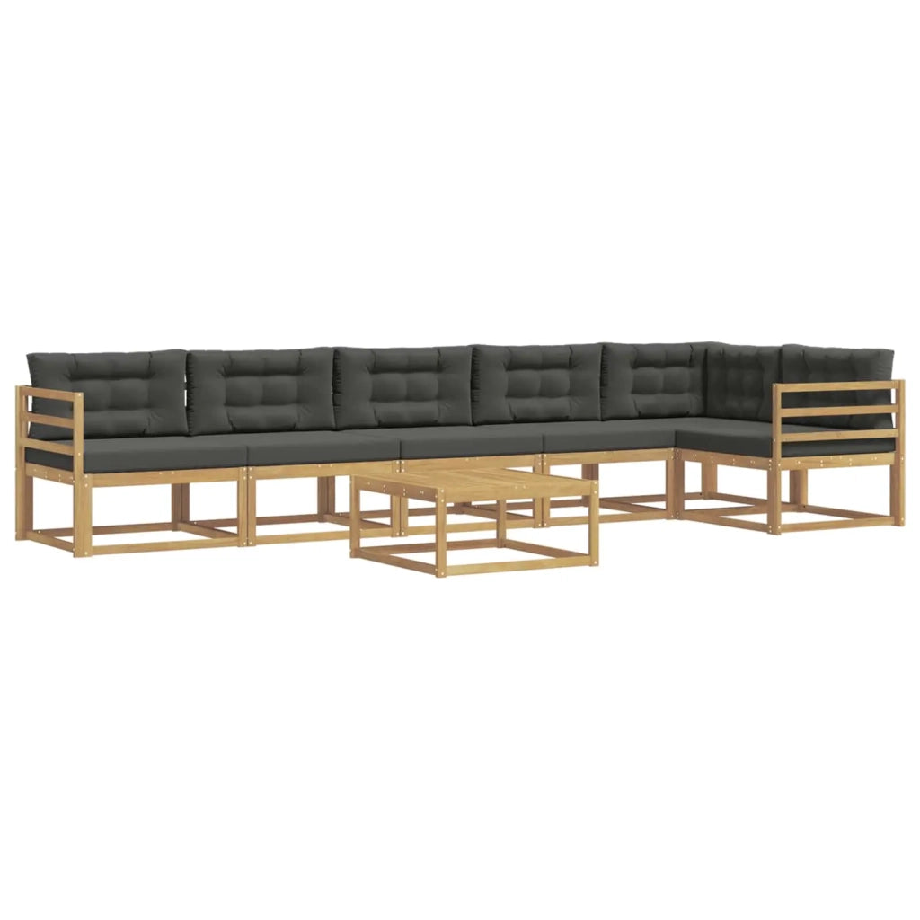 Set di divani da esterno 7 pcs Bianco e Antracite 3386536