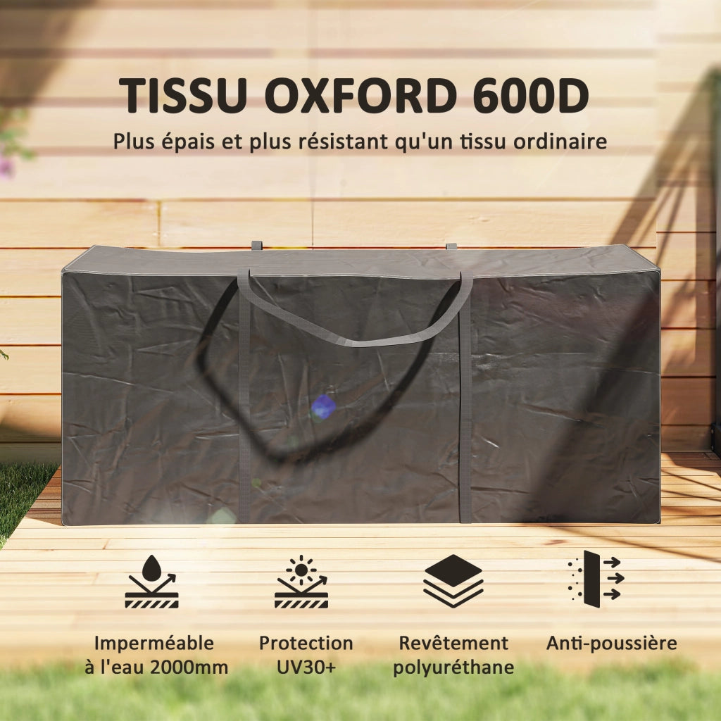 Custodia per cuscini da giardino ¨C zephmum ¨C nero 175x55x75 cm