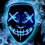 Maschera led per adulti, luce facciale, 3 modalità di scintillio per carnevale, feste mascherate e festeggiamenti di costume