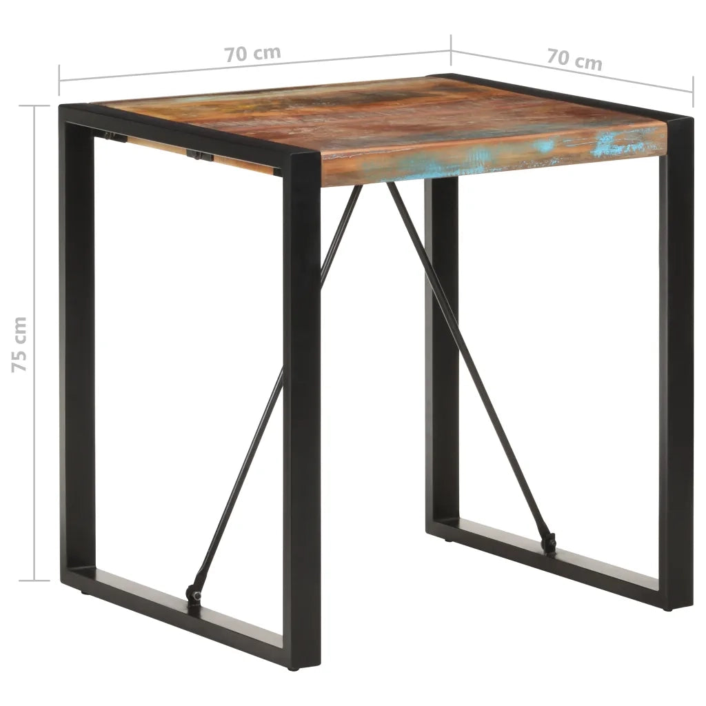 Tavolo da Pranzo | Tavolo da cucina 70x70x75 cm in Legno Massello di Recupero