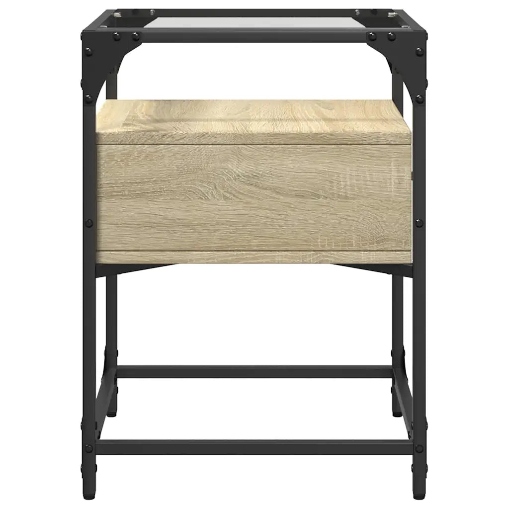 Set di 2 Comodini | Armadio da Notte | Mobiletto da notte Rovere Sonoma 40x40x55 cm in Legno Multistrato