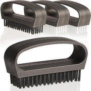 Set di spazzole per mano - spazzola per unghie - 4 pezzi - nero e bianco