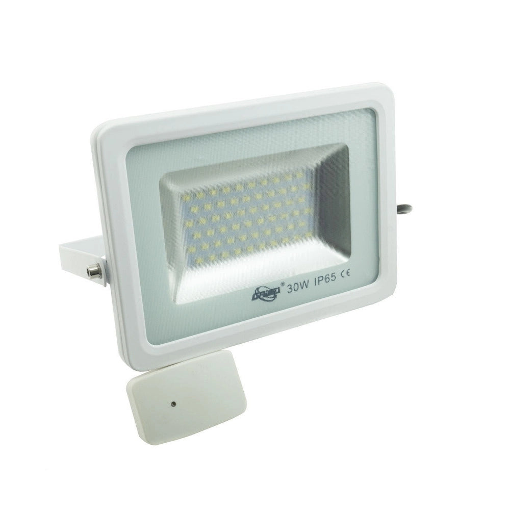 Trade Shop - Faro Faretto Fari Led Ip65 Con Sensore Movimento Crepuscolare 10w 20 W 30 50 100 -  30 Watt