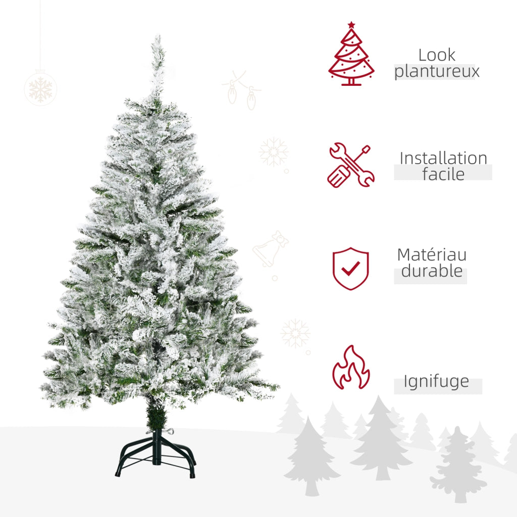 Albero di Natale Artificiale 120 cm ¨C Minimal ¨C Effetto Neve 200 Rami