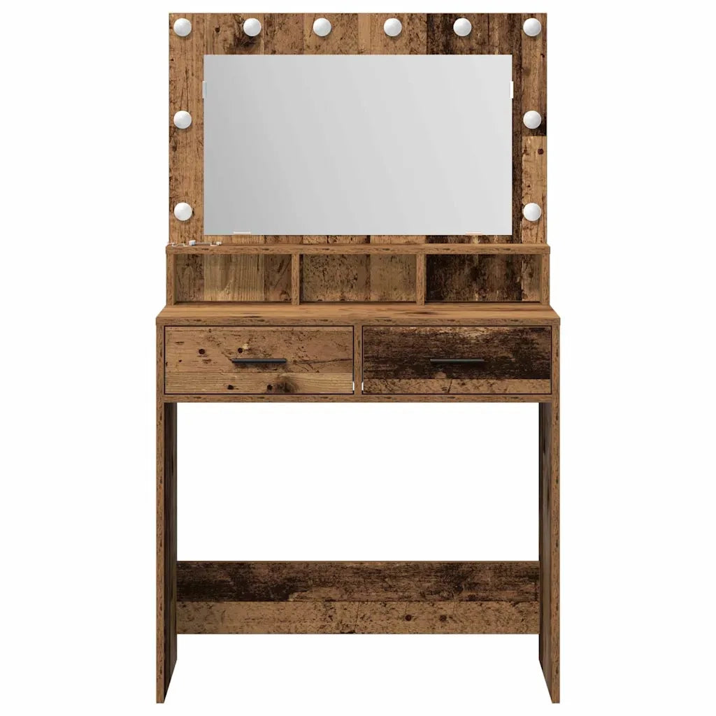 Tavolo da Trucco con cassetto Legno vecchio 79 x 41 x 135 cm 865089