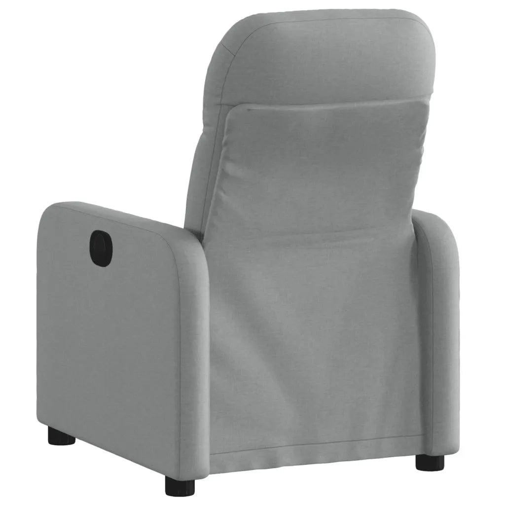 Poltrona Reclinabile in Tessuto Grigio Chiaro 374197