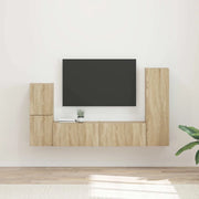 Set mobile TV 4 pcs Rovere Sonoma Legno multistrato 3409026