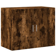 Armadietto a Muro | Mobile a Parete Rovere Fumo 80x42,5x64 cm in Legno Multistrato
