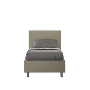 BS COM Letto singolo con rete imbottito 80x190 similpelle cappuccino