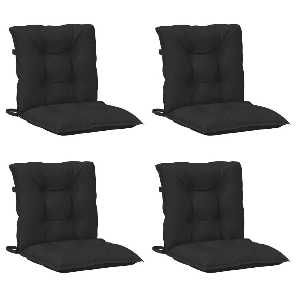 Set di Cuscini per Sedia Bassa 4 pcs Melange Nero 4002401