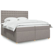 Giroletto a Molle con Materasso Tortora 200x200 cm in Tessuto 3293705