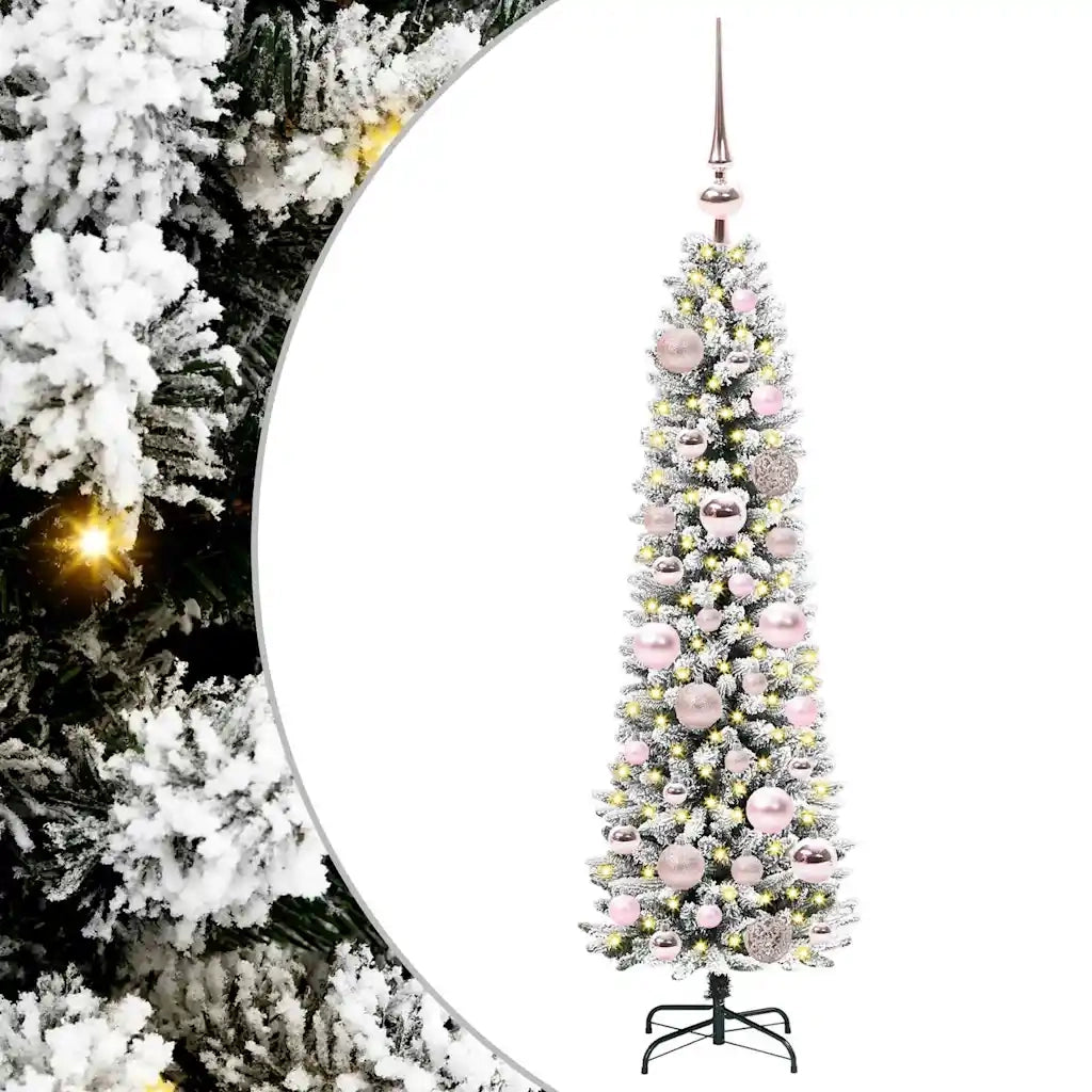 Albero di Natale | Decorazioni natalizie artificiale con 150 LED Bianco 120 cm