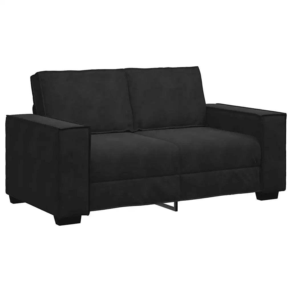 Divano a 2 Posti-Sofa 2 Posti Nero 120 cm in Velluto 313676