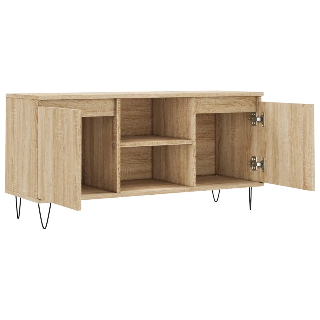 Mobile Porta TV-Mobile per TV-Credenza TV Rovere Sonoma 104x35x50 cm in Legno Multistrato 666692