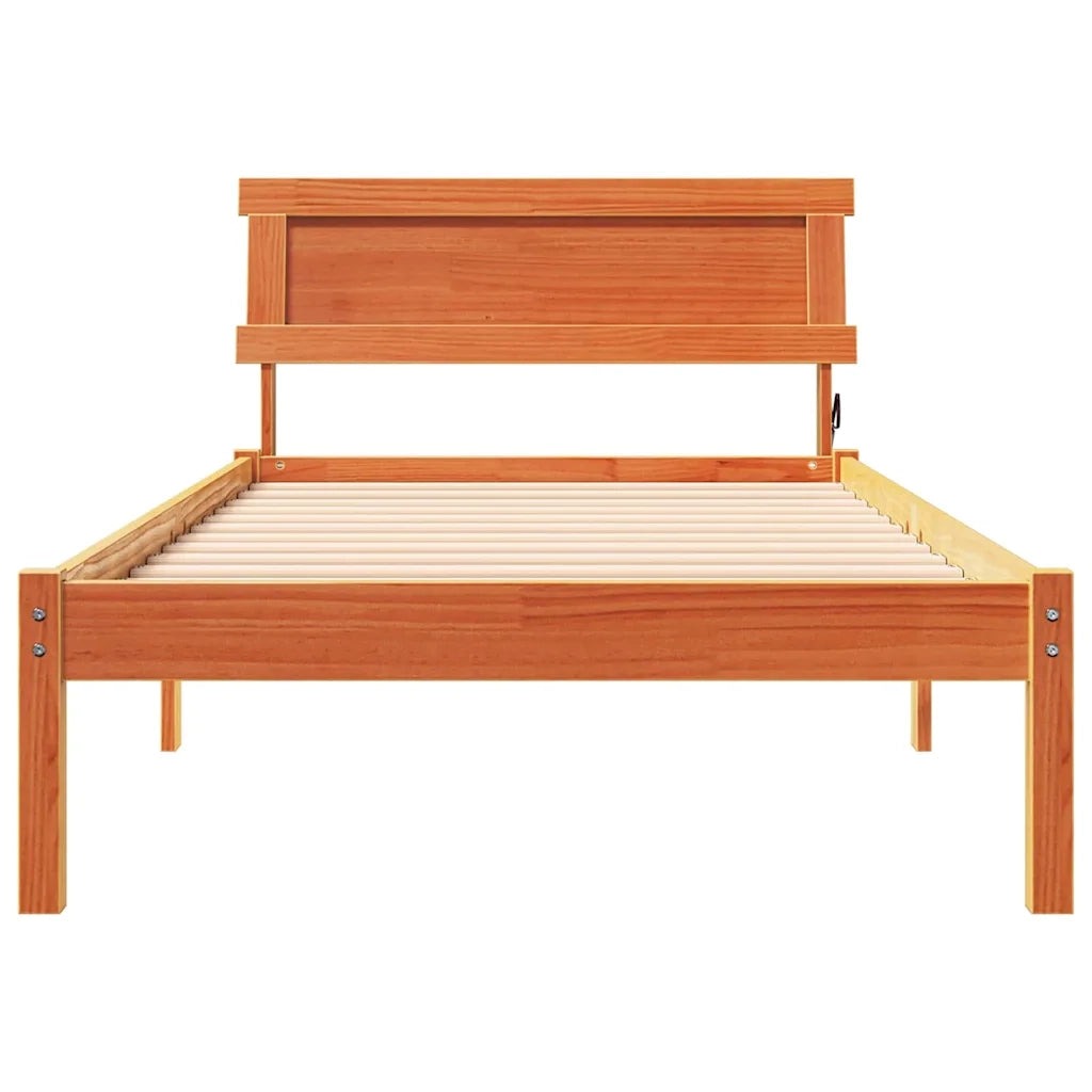 Struttura del letto Marrone cerato 90 x 190 cm Pino massello