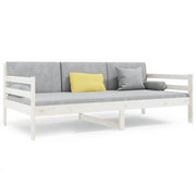 Letto singolo | Letto per adulti | Dormeuse senza Materasso Bianca 80x200 cm Legno Massello Pino