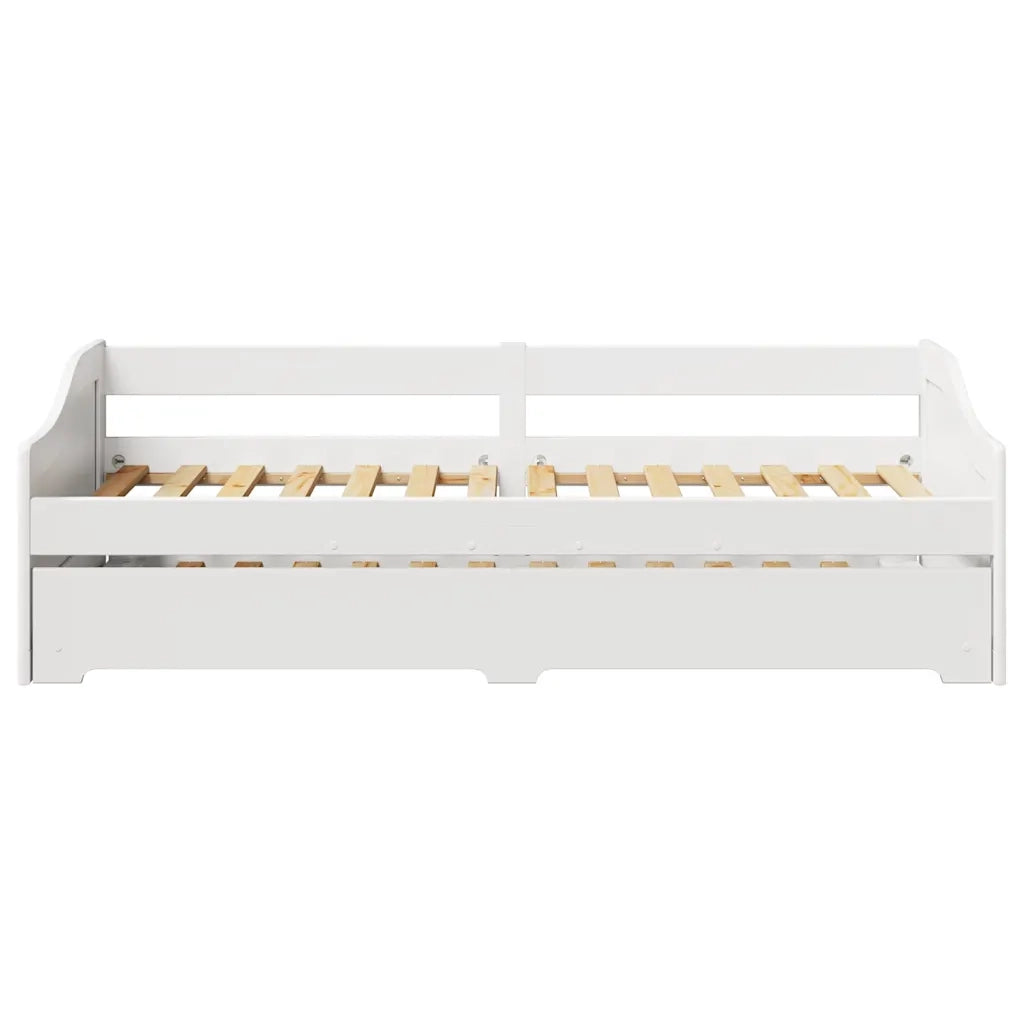 Lettino con Rotelle senza Materasso-Struttura Letto IRUN Bianco 90x200 cm