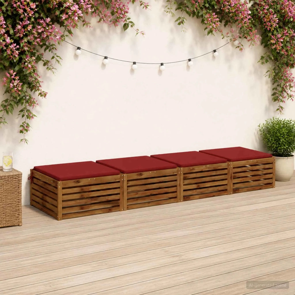 Cuscini per Sedia in 4 Pezzi SOEST 4 pz 100% Poliestere 944642