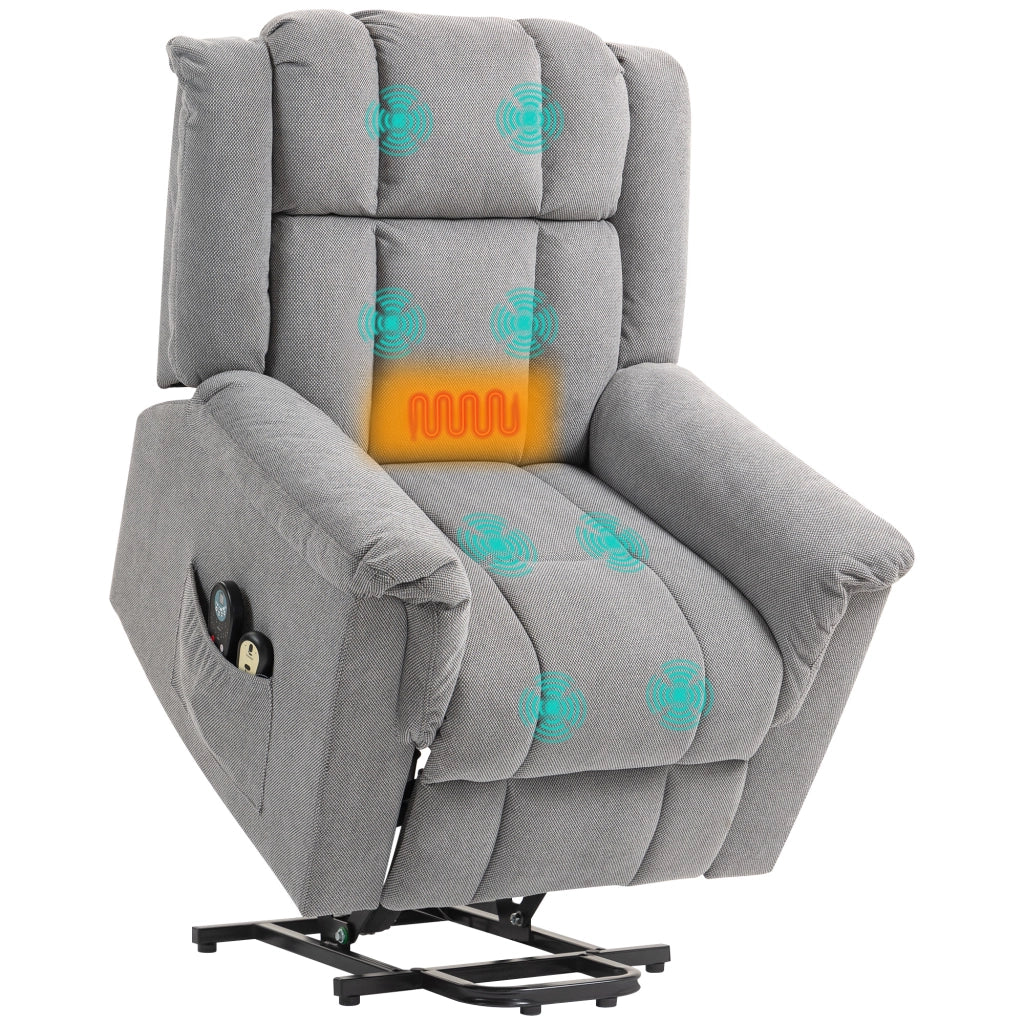 Poltrona relax elettrica alzapersona con massaggio e riscaldamento ¨C Xylo ¨C grigio scuro