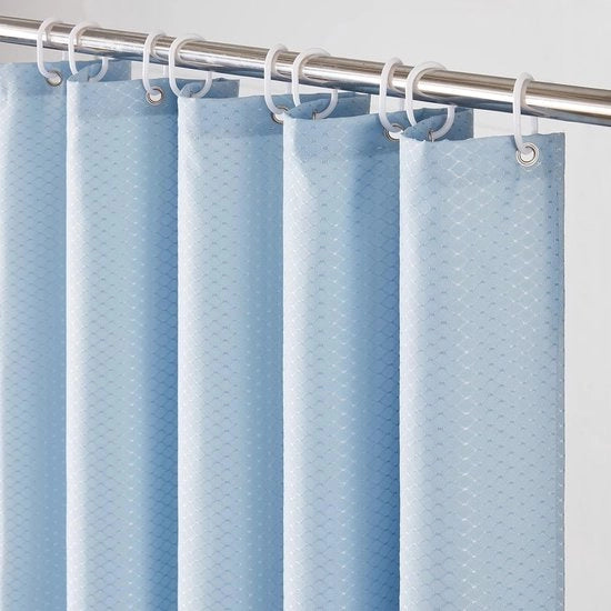 Douchegordijn 120x200 cm - Impermeabile, Resistente a muffa, Tessuto di poliestere wickelato con ganci