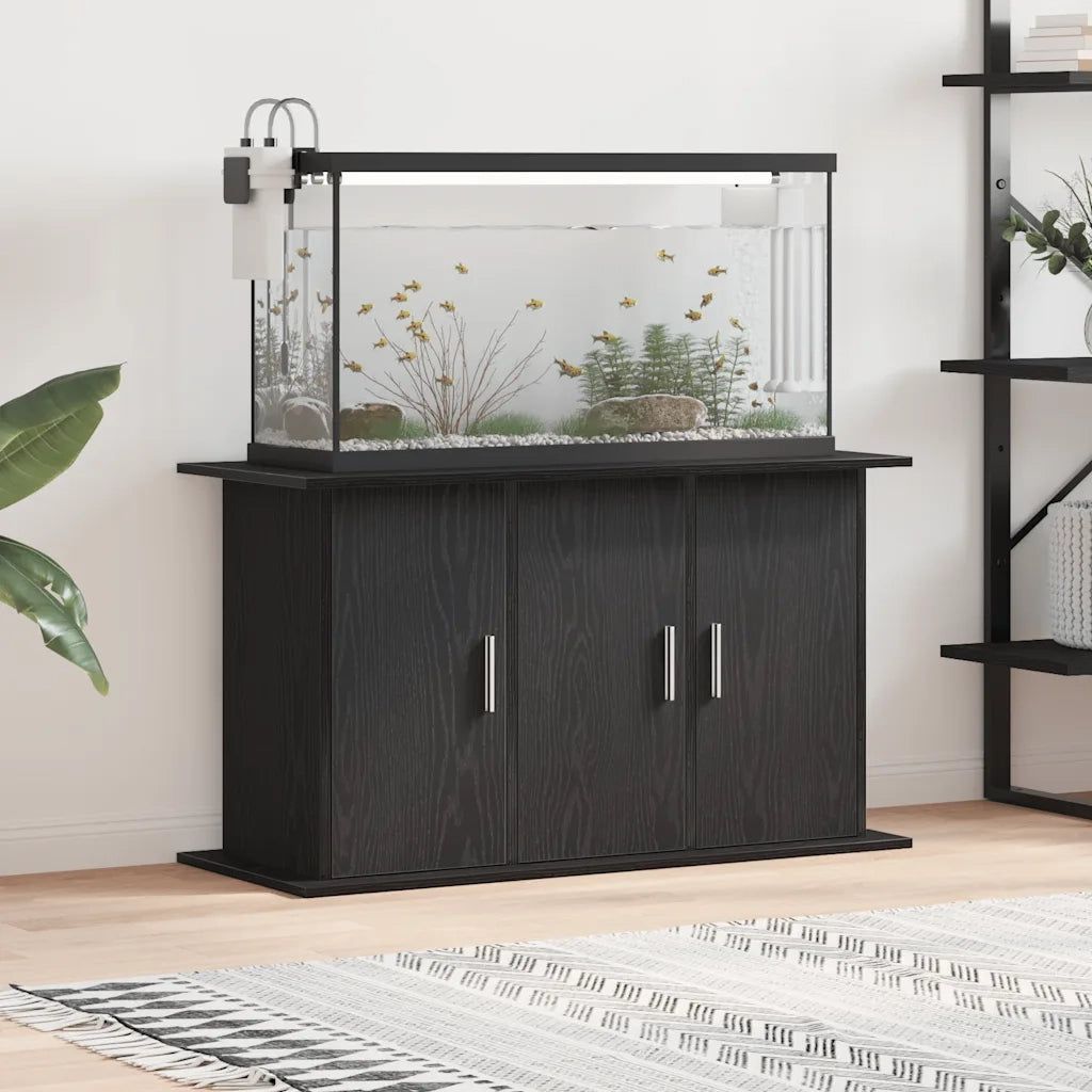 Supporto per acquario in rovere nero 101x41x58 cm in legno ingegnerizzato 862156