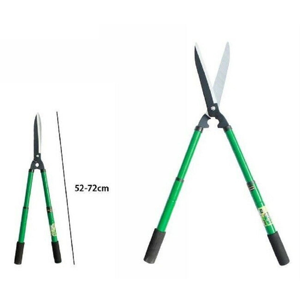 Trade Shop - Forbicione Siepi Allungabile Tagliasiepi Forbici Potatura Cesoie 52-72 Cm 59708 -