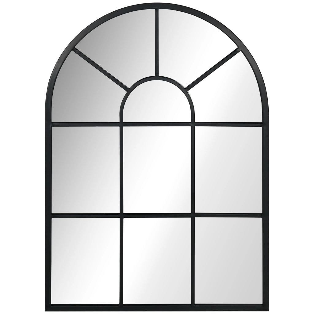 Specchio a Parete Arco ¨C Xylo ¨C Metallo Nero 70x50 cm