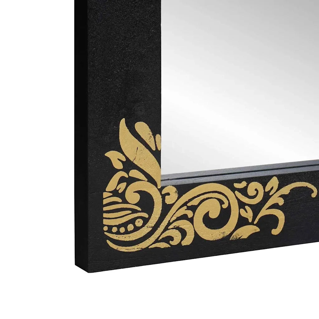 Specchio da Bagno | Specchio decorativo con specchio Nero e Argento 70 x 50 x 2,5 cm