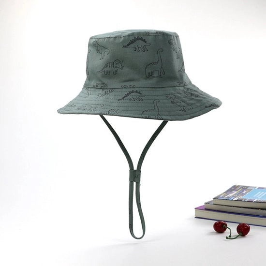 Cappello per bambino da sole in cotone - 46 cm protezione solare per bambini - cappello per animali - unisex - cappello da pesca per bambini - primavera e estate cappello da sole con stampa cartoon - cappello da sole regolabile per bambini