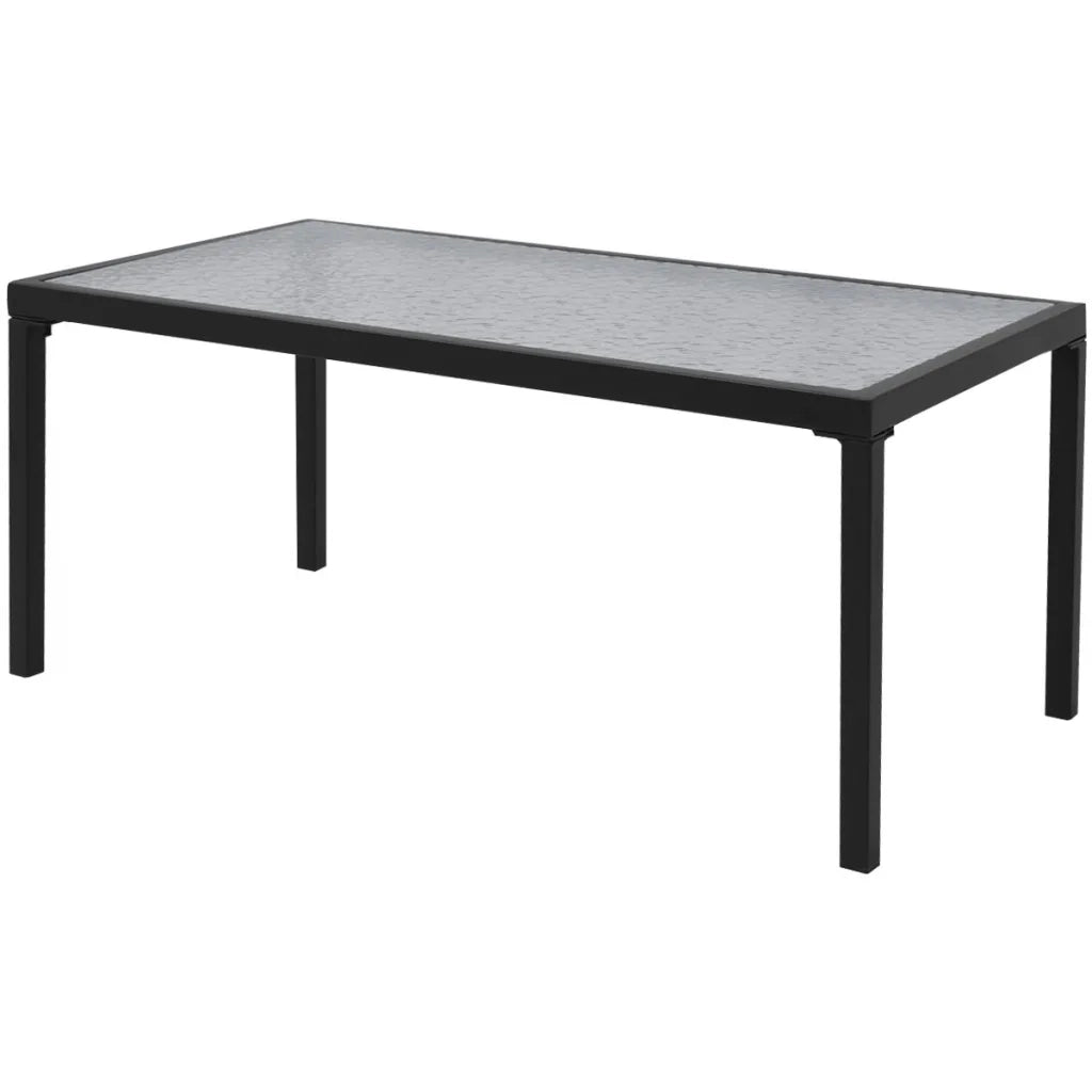 Set da Pranzo da Giardino 4 pz in Textilene Nero 42162